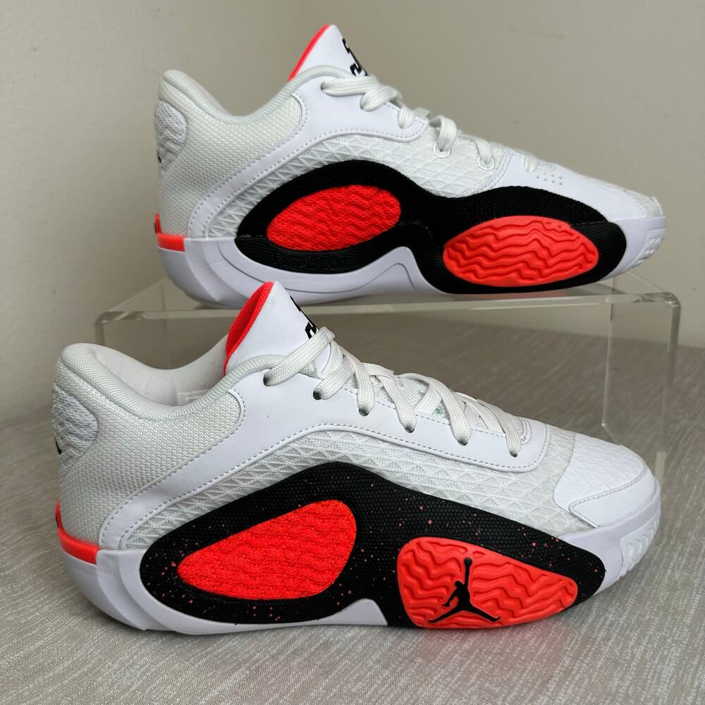 Jordan Tatum 2 Red Cement Basketball Shoes White Black Crimson Mens 7 FJ6457-106 - Picture 3 of 10